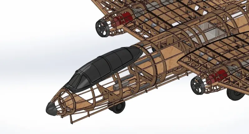 1/6 ENGLISH ELECTRIC CANBERRA Lasercut Kit